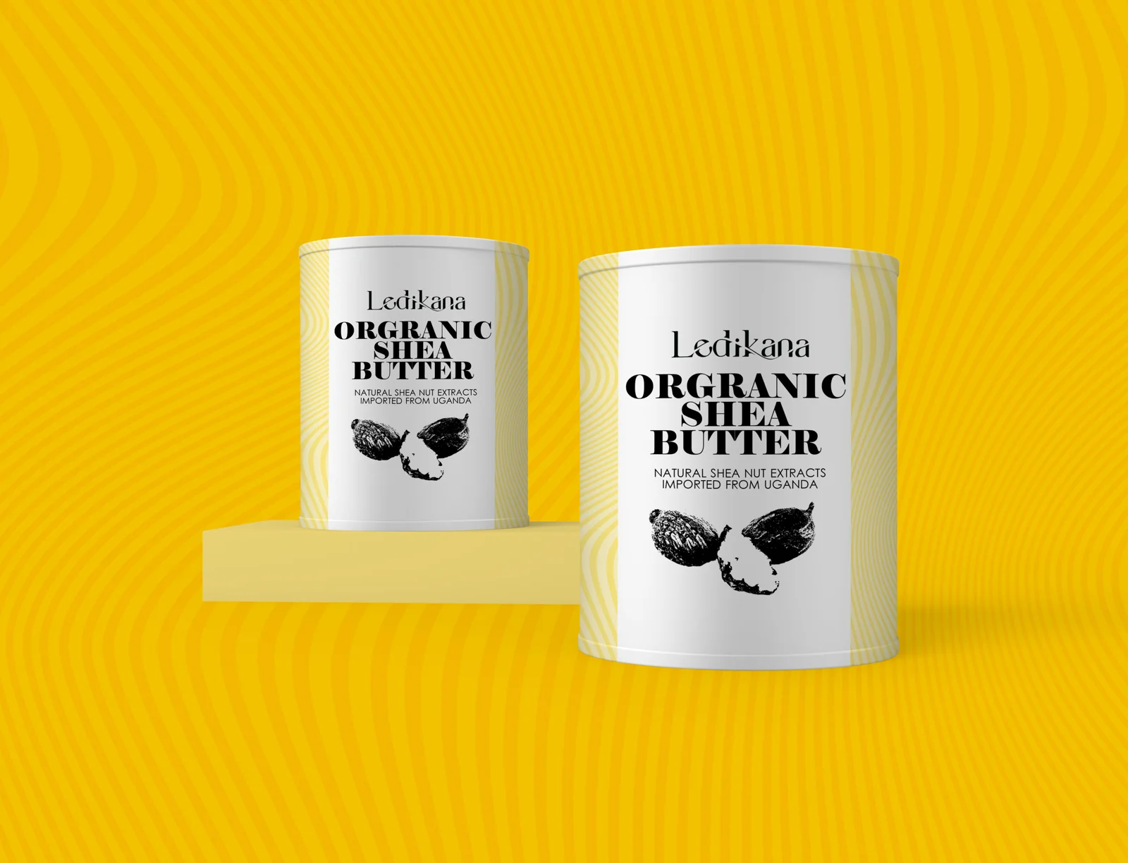 Ledikana Organic Shea Butter Tin Mock Up Design — design artwork 2