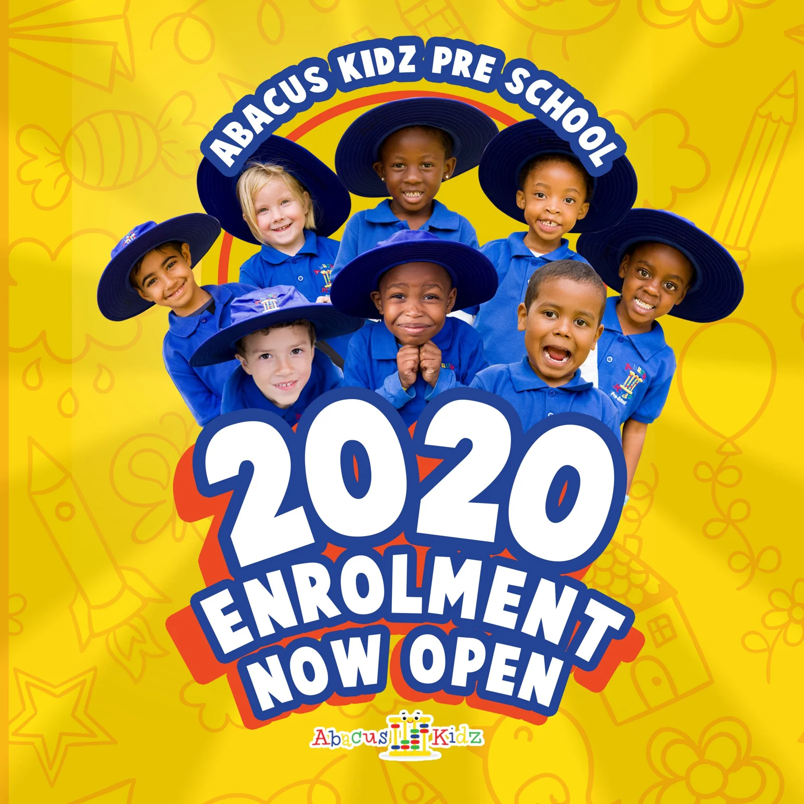Abacus Kidz Pre School 2020 Enrollment Material — design artwork 1