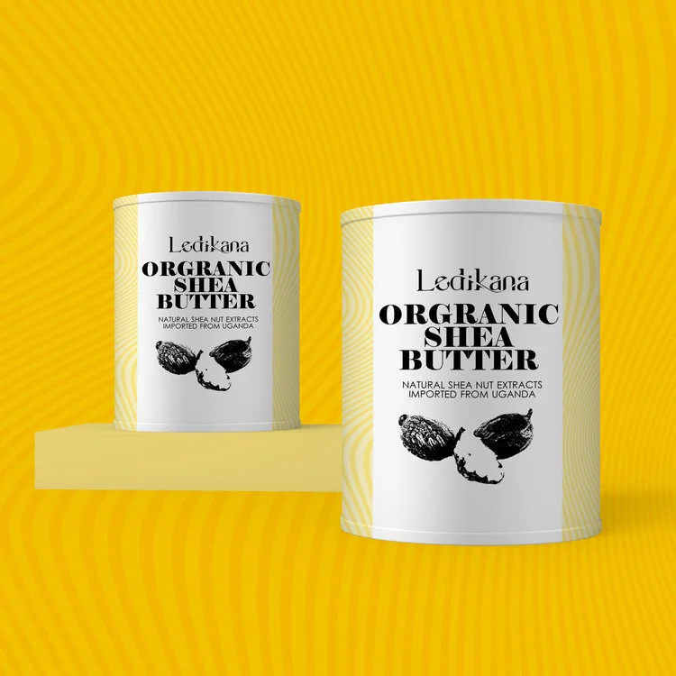 Ledikana Organic Shea Butter Tin Mock Up Design — design artwork 1